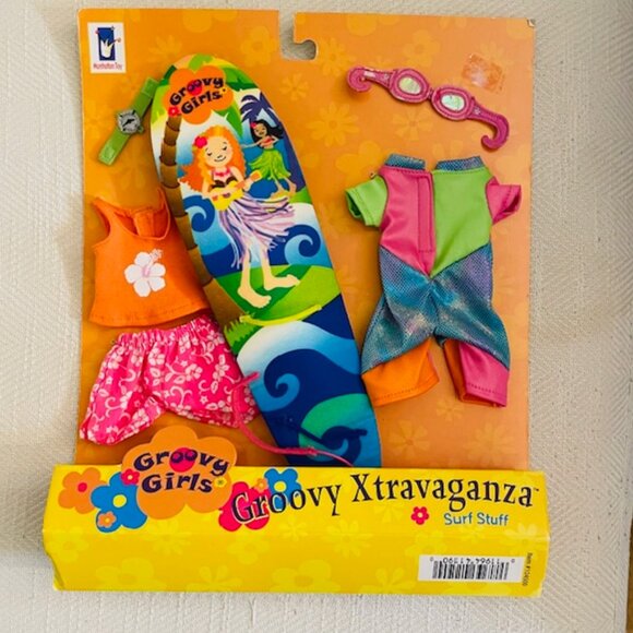 Groovy Girls NEW Doll Clothes Accessories Surf Stuff Xtravaganza Set NWT - Picture 1 of 2